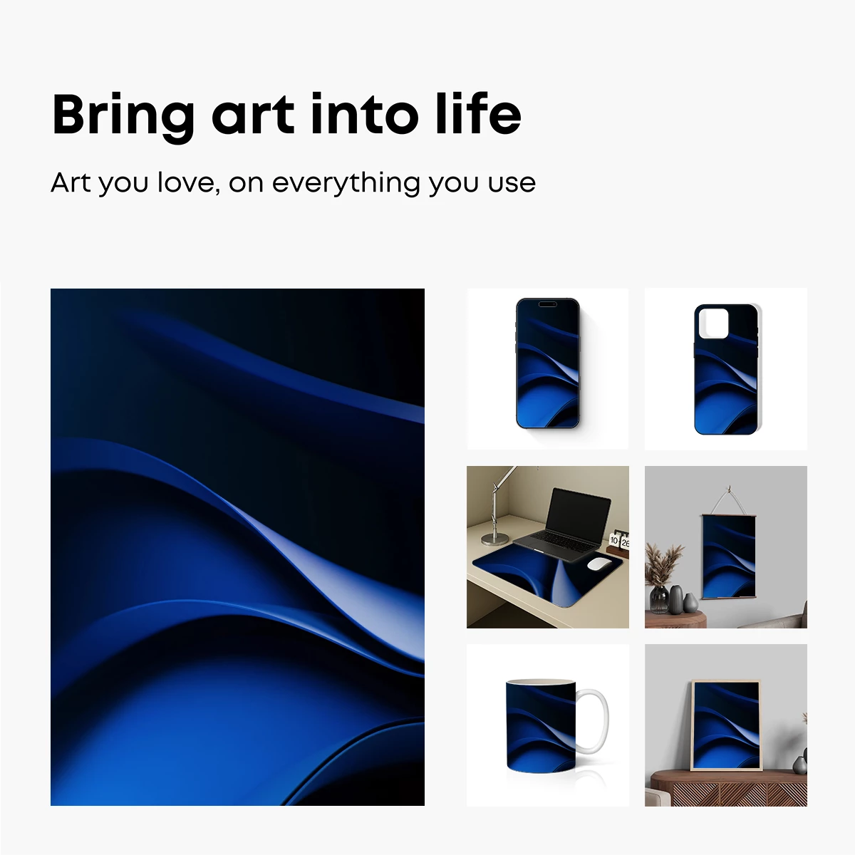 Ethereal Blue Waves: A Digital Symphony - Image 2