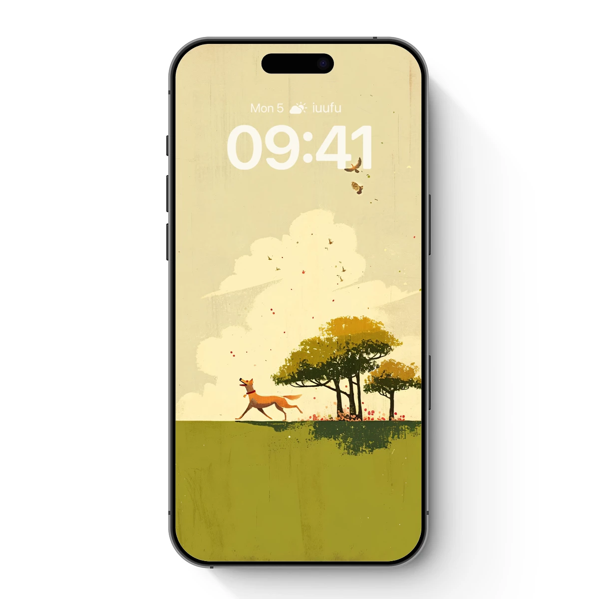 Autumnal Canine Chase: A Whimsical Forest Scene