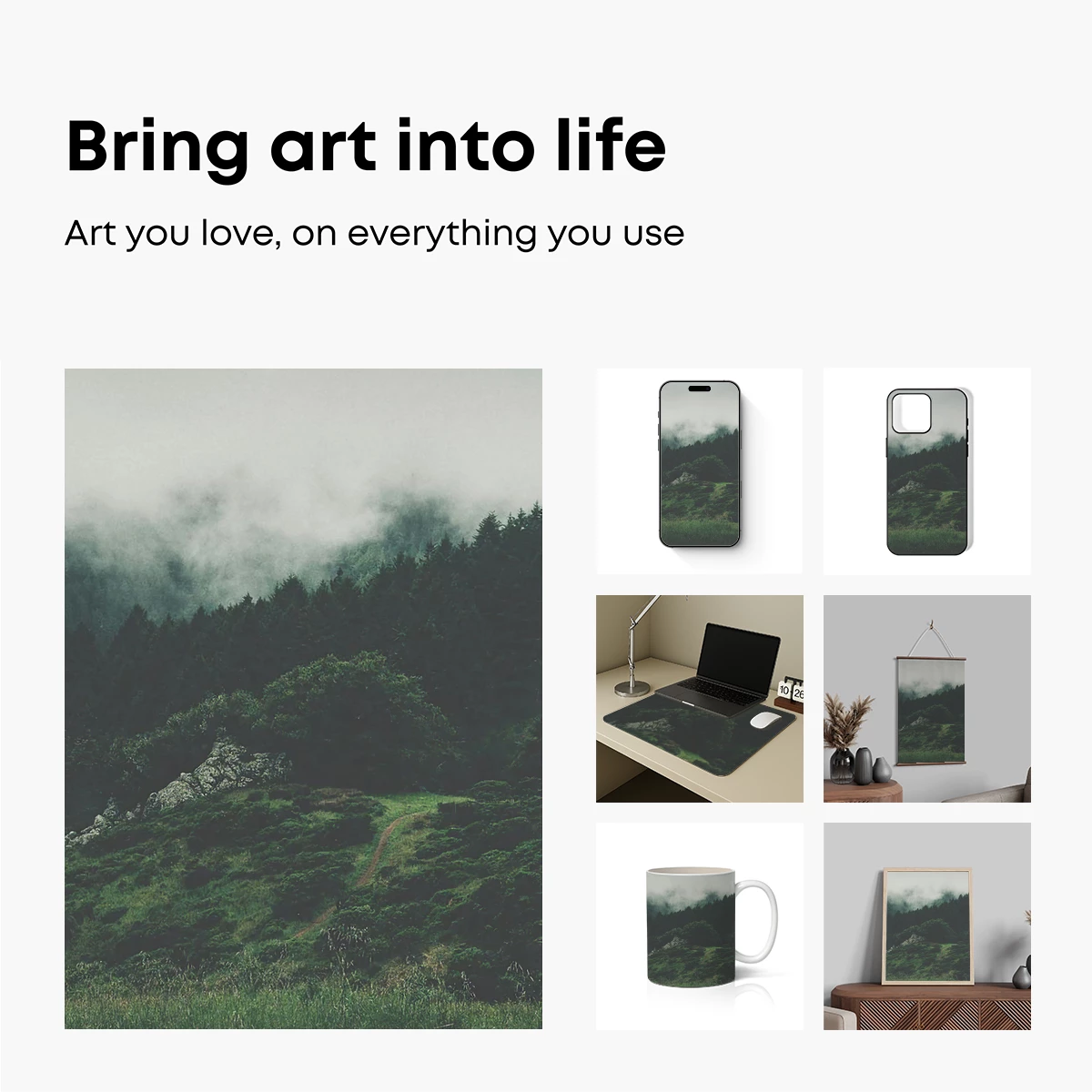 Misty Mountain Path: A Journey Through Fog and Forest - Image 2