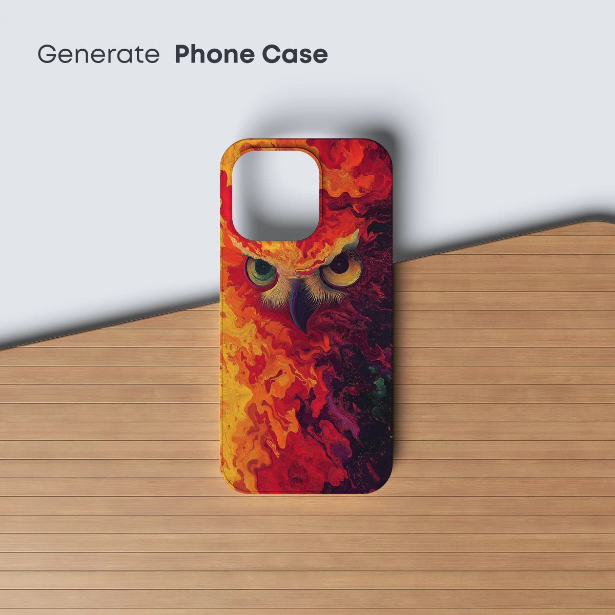 Flaming Owl: Abstract Fusion Art - Image 3