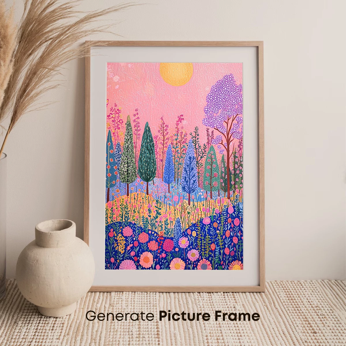 Enchanted Floral Forest at Sunset - Image 7