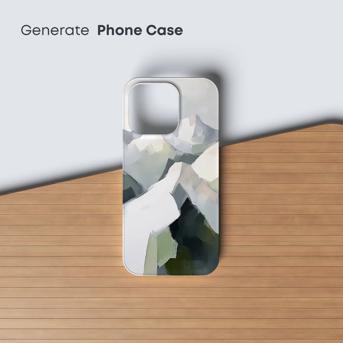 Abstract Alpine Serenity: Geometric Peaks in Soft Hues - Image 3