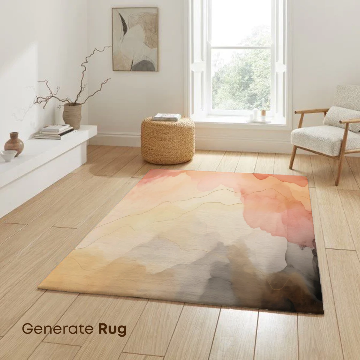 Abstract Watercolor Horizon: Soft Waves of Color - Image 6