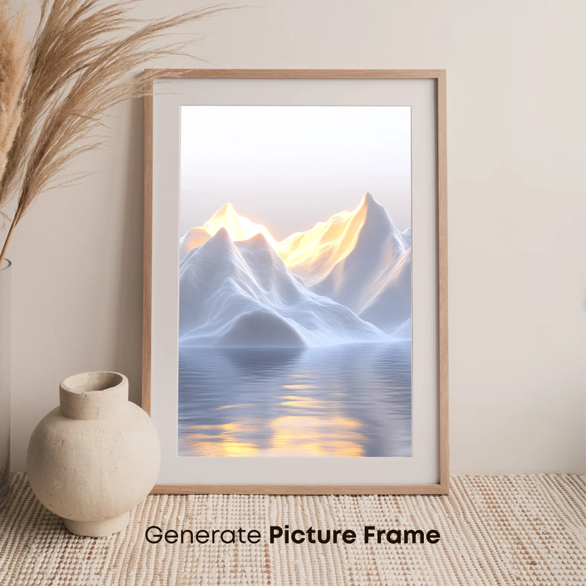 Illuminated Ice Peaks Reflecting in Serene Waters - Image 7