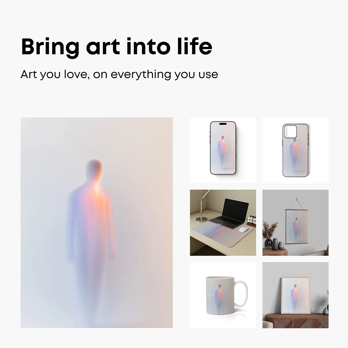 Ethereal Human Form: Blurred Radiance