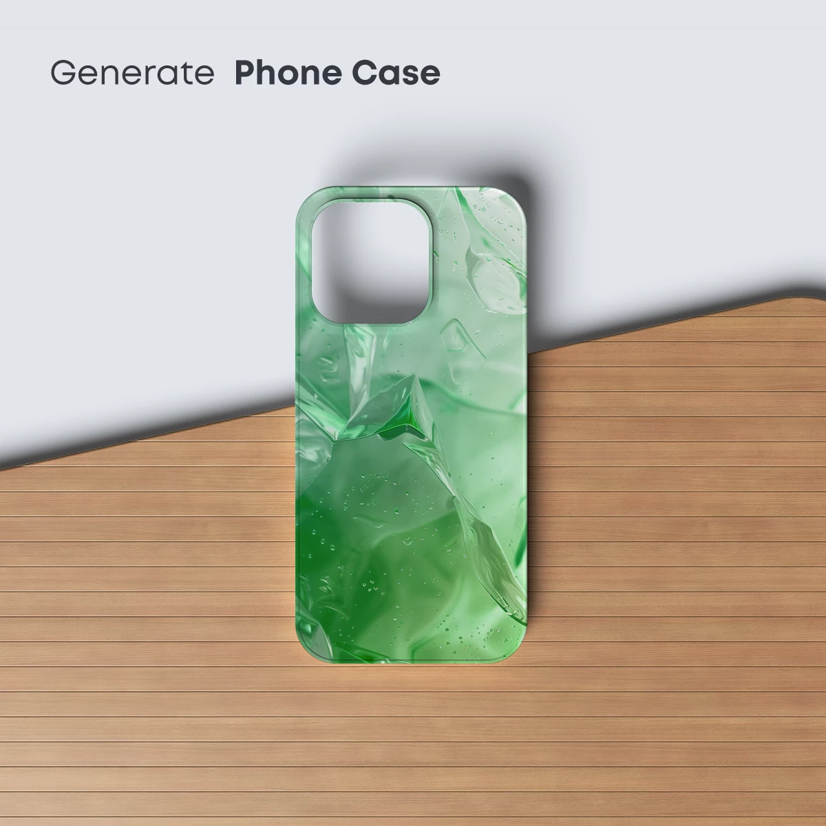 Emerald Crystal Waves: A Fluid Sculpture in Green - Image 3