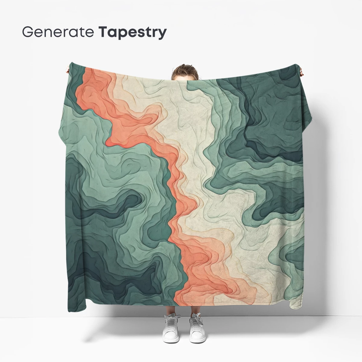 Abstract Terrain Odyssey: Wavy Color Fusion - Image 5