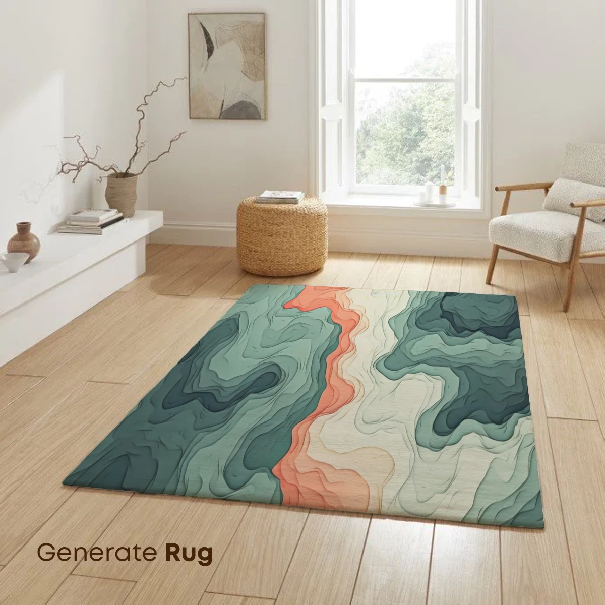 Abstract Terrain Odyssey: Wavy Color Fusion - Image 6