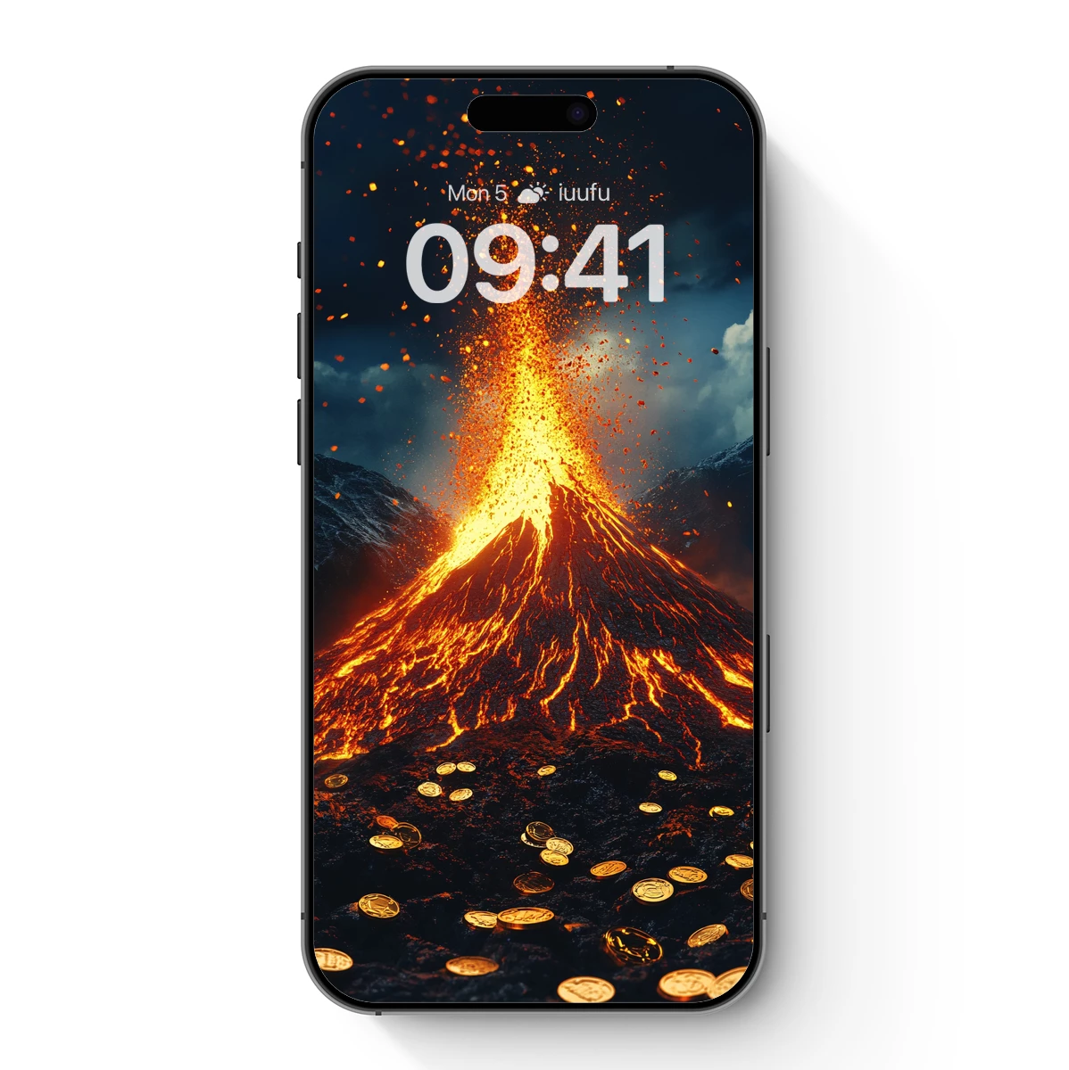 Erupting Volcano of Golden Coins