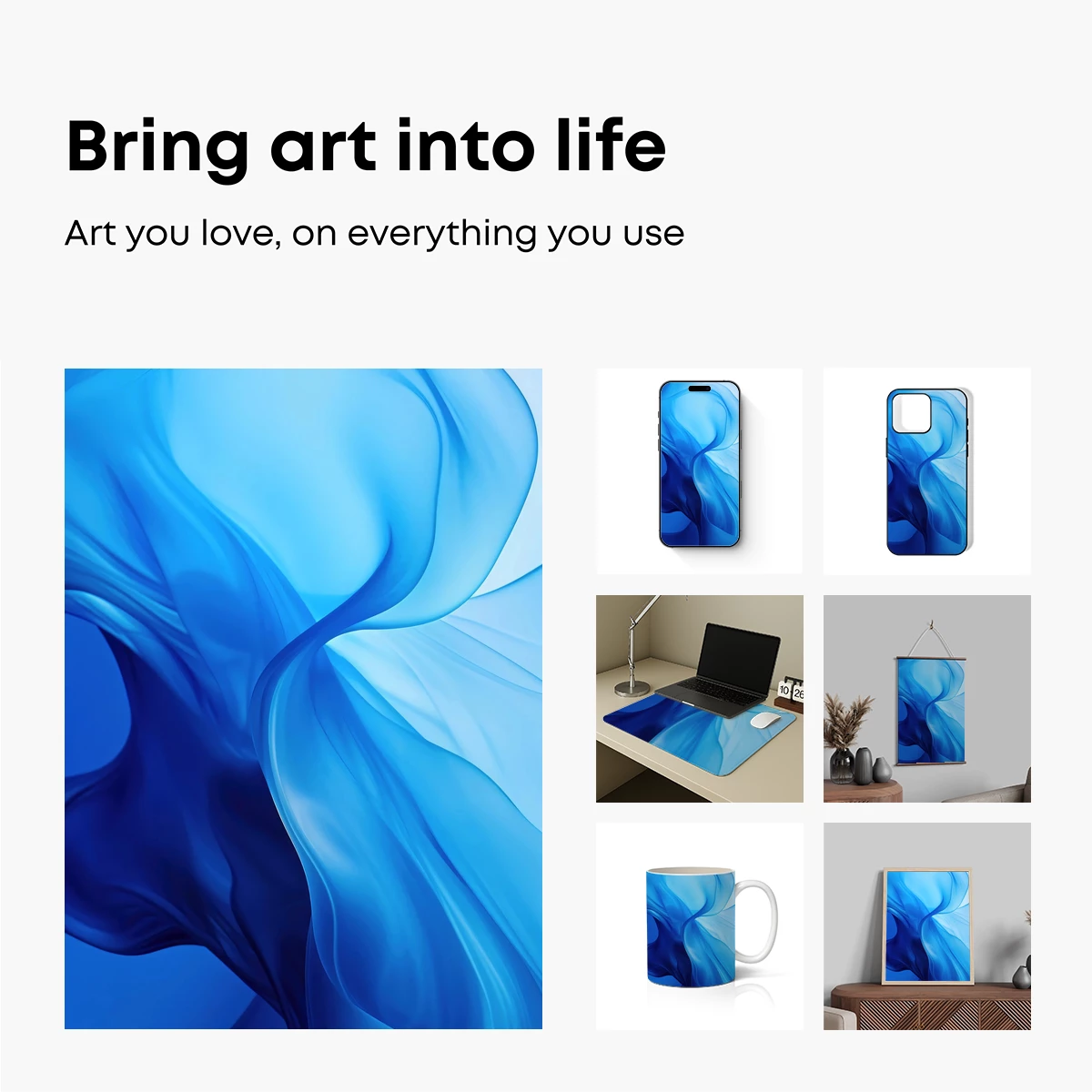 Ethereal Blue Silk Dance - Image 2