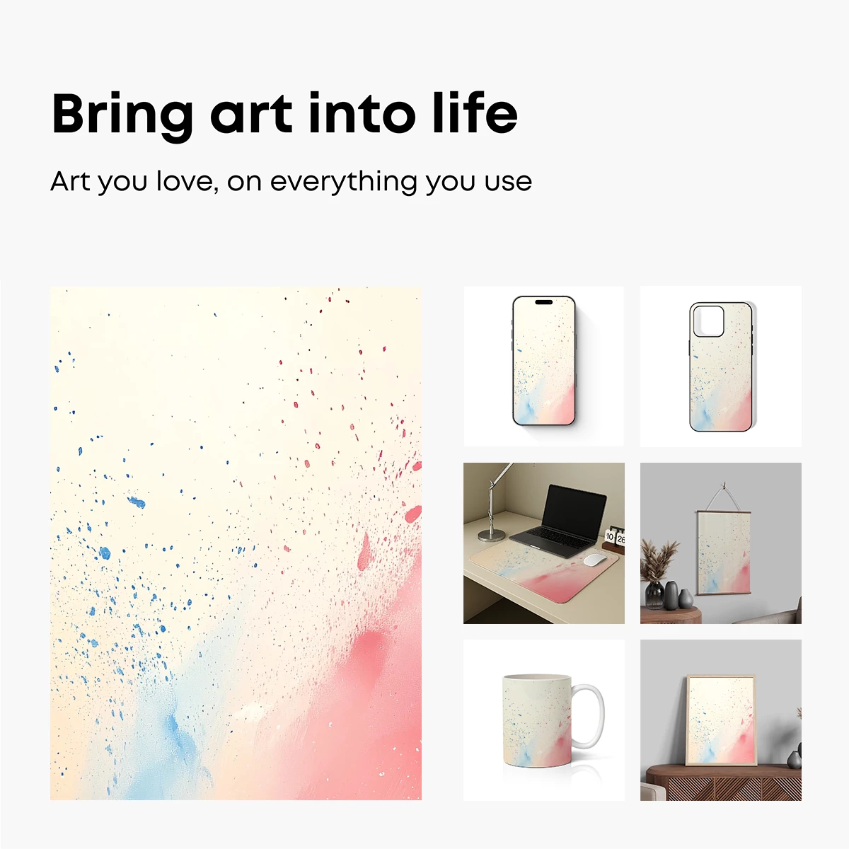 Abstract Splash: Blue and Red Harmony - Image 2