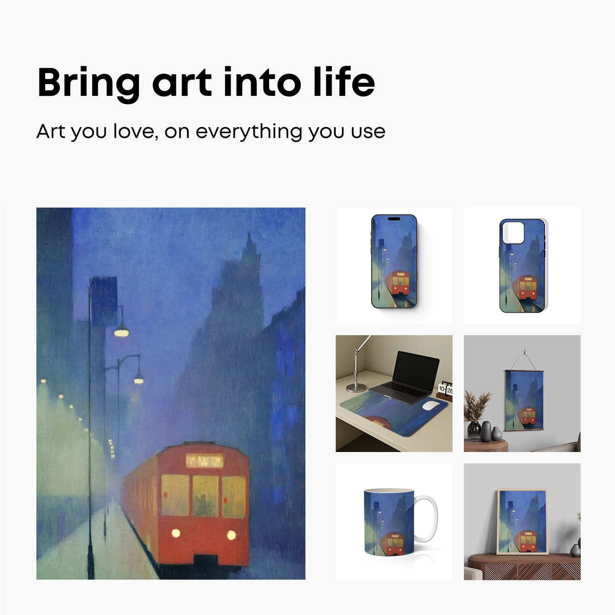 Foggy Night Tram: Urban Mystery - Image 2