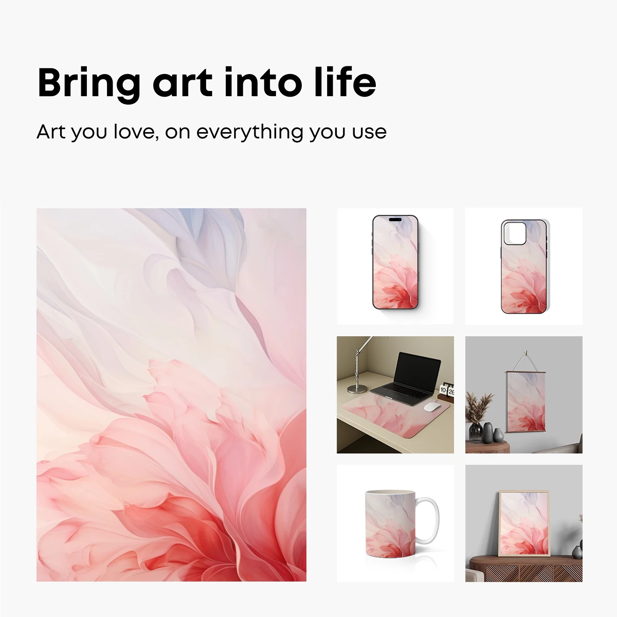 Ethereal Silk Symphony: Blush and Mist - Image 2