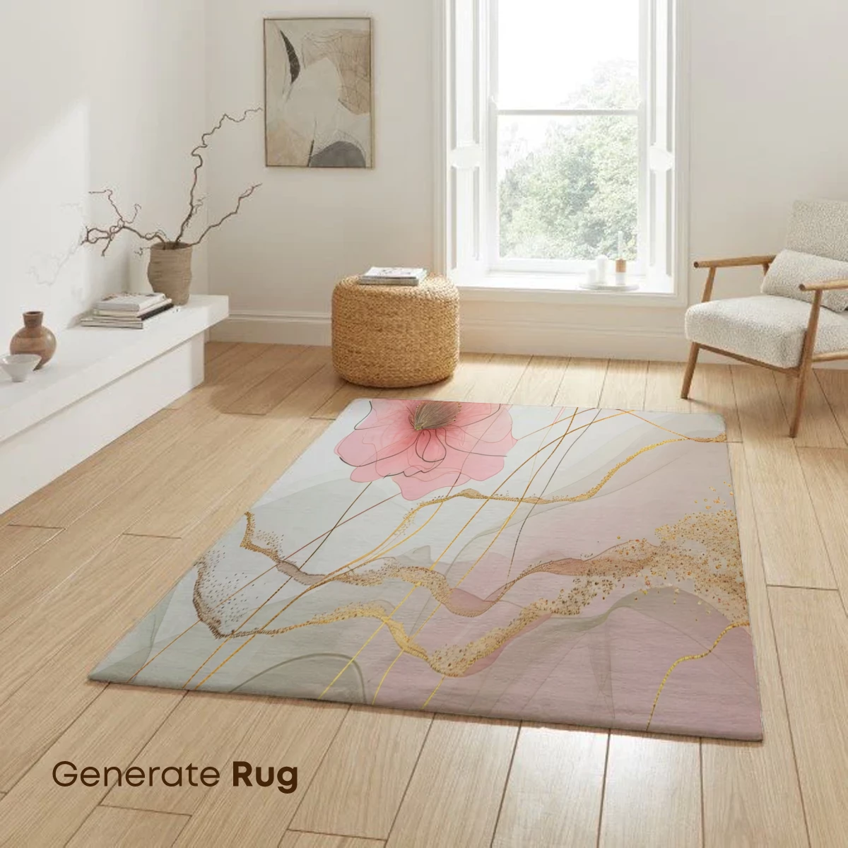 Ethereal Blossoms: Golden Threads and Soft Petals - Image 6