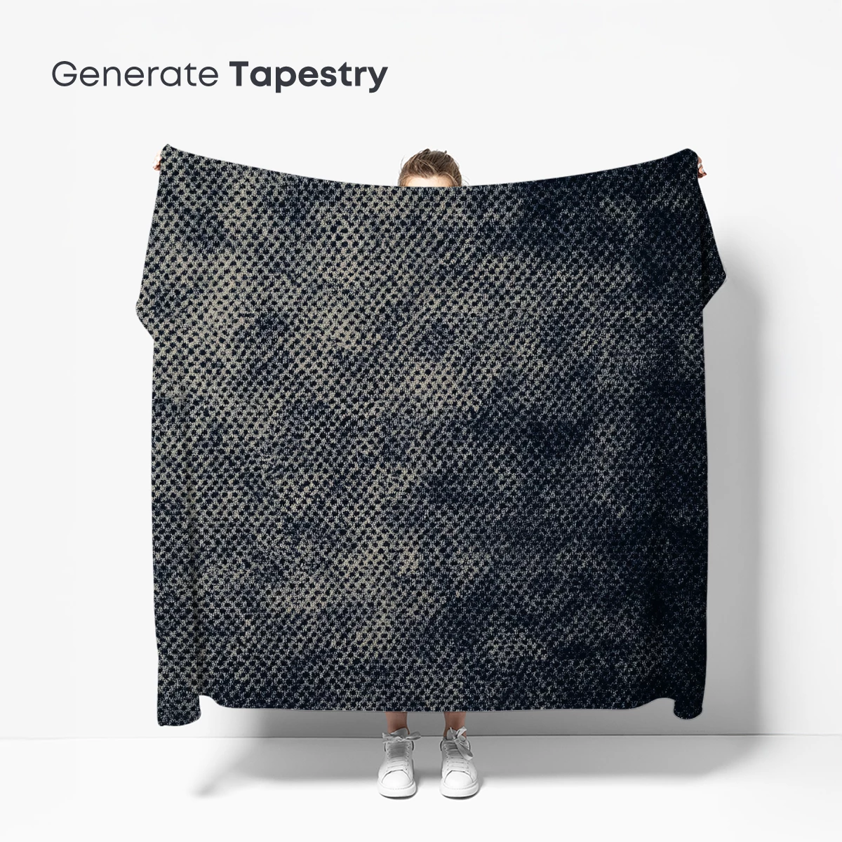Denim Weave Symphony: Textured Indigo Elegance - Image 5