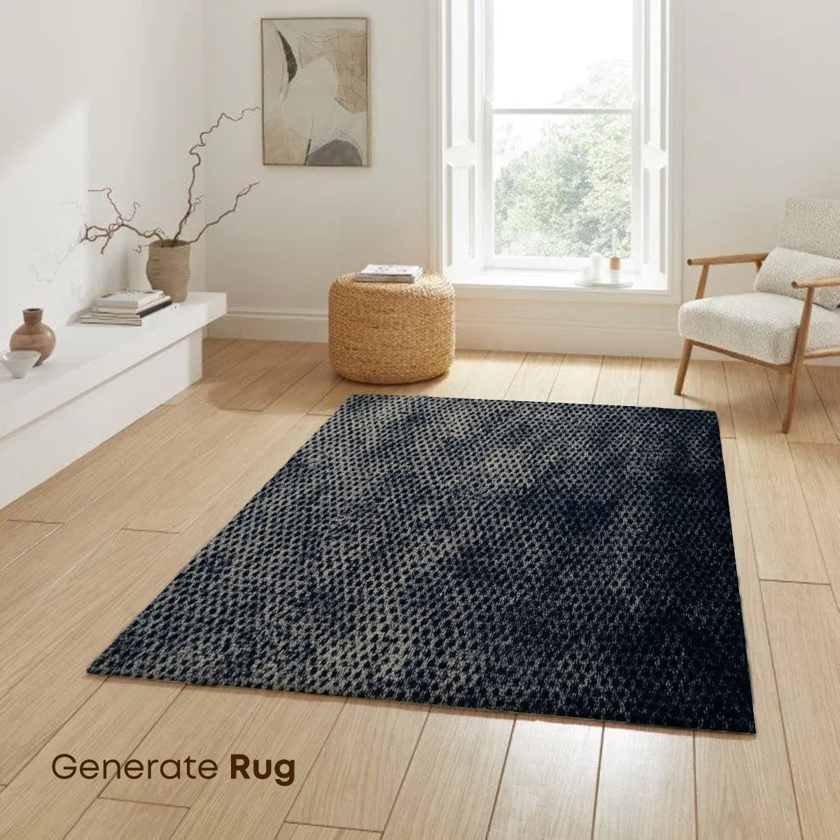 Denim Weave Symphony: Textured Indigo Elegance - Image 6