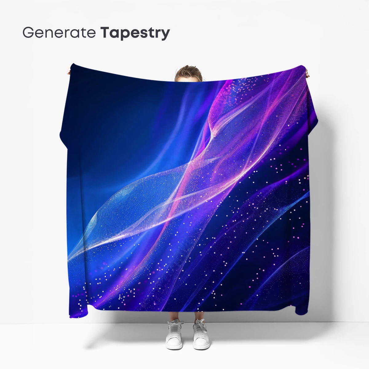 Ethereal Nebula Waves: Cosmic Flow in Blue and Purple - Image 5