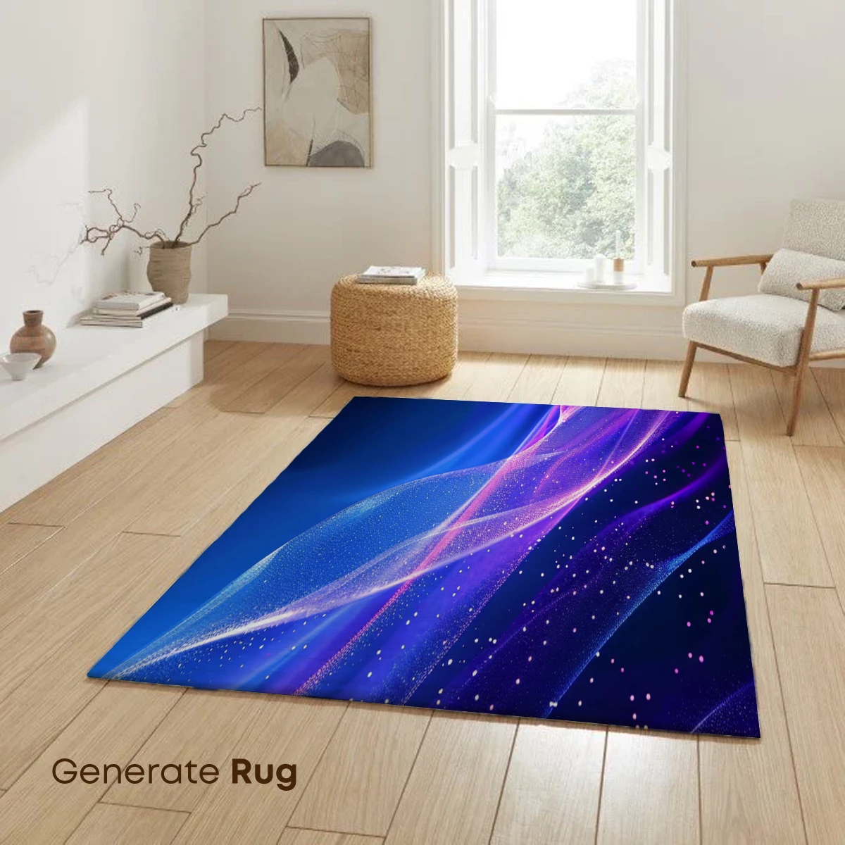 Ethereal Nebula Waves: Cosmic Flow in Blue and Purple - Image 6