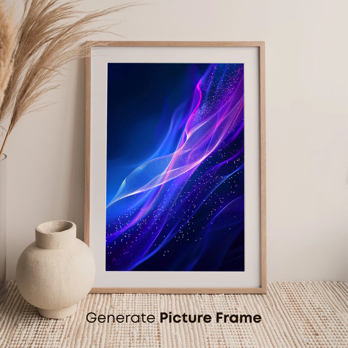 Ethereal Nebula Waves: Cosmic Flow in Blue and Purple - Image 7