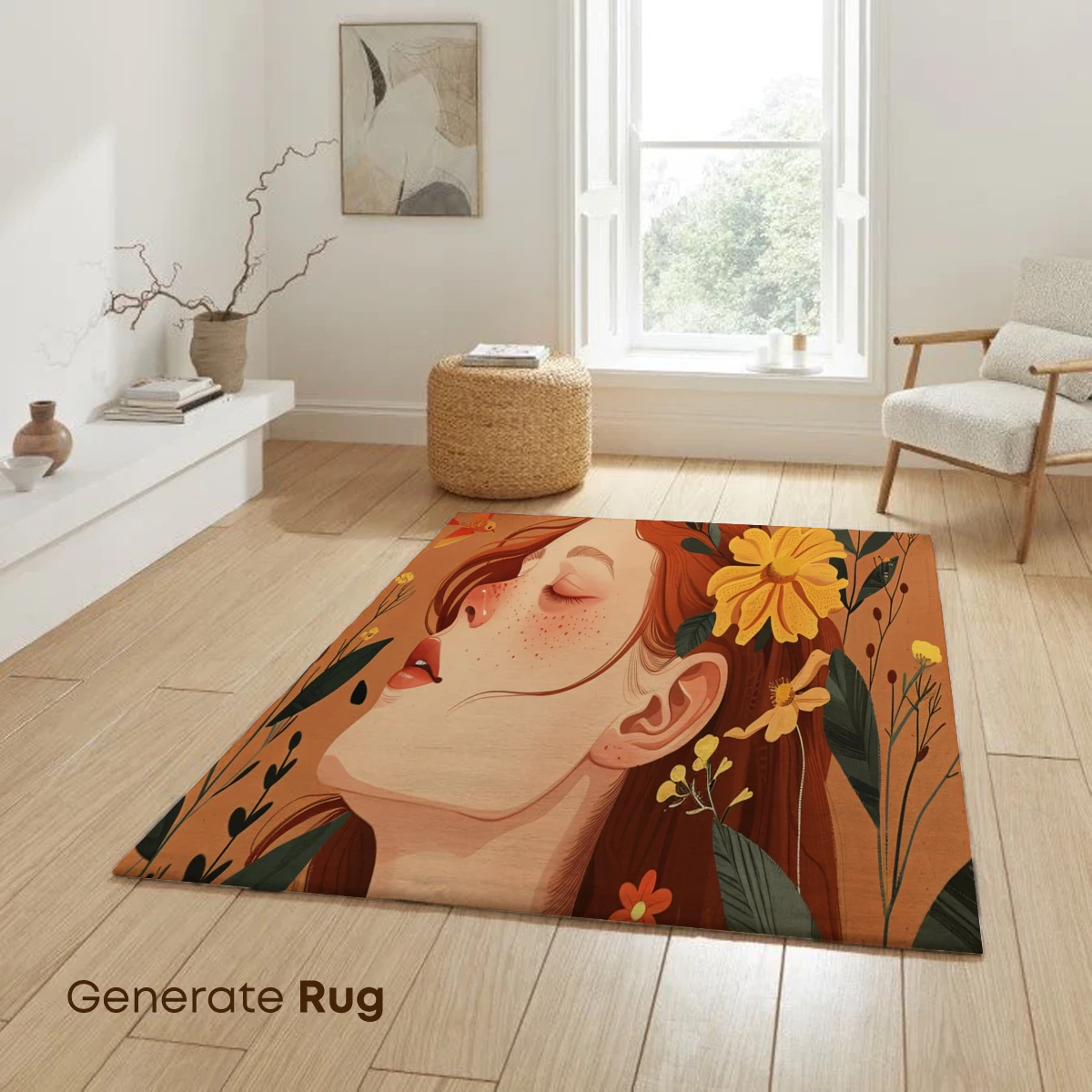 Floral Serenity: Dreamy Portrait with Nature's Embrace - Image 6