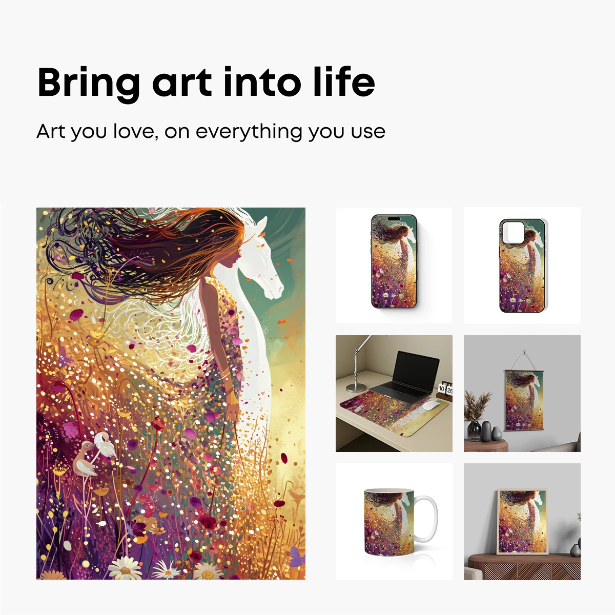 Enchanted Unicorn Whisper: Ethereal Fusion of Woman and Horse - Image 2