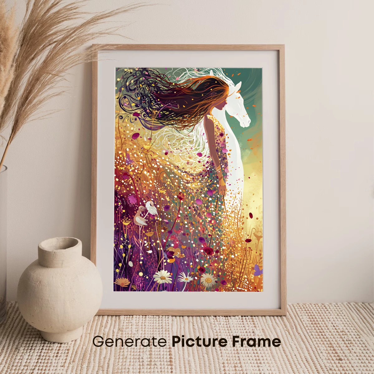 Enchanted Unicorn Whisper: Ethereal Fusion of Woman and Horse - Image 7