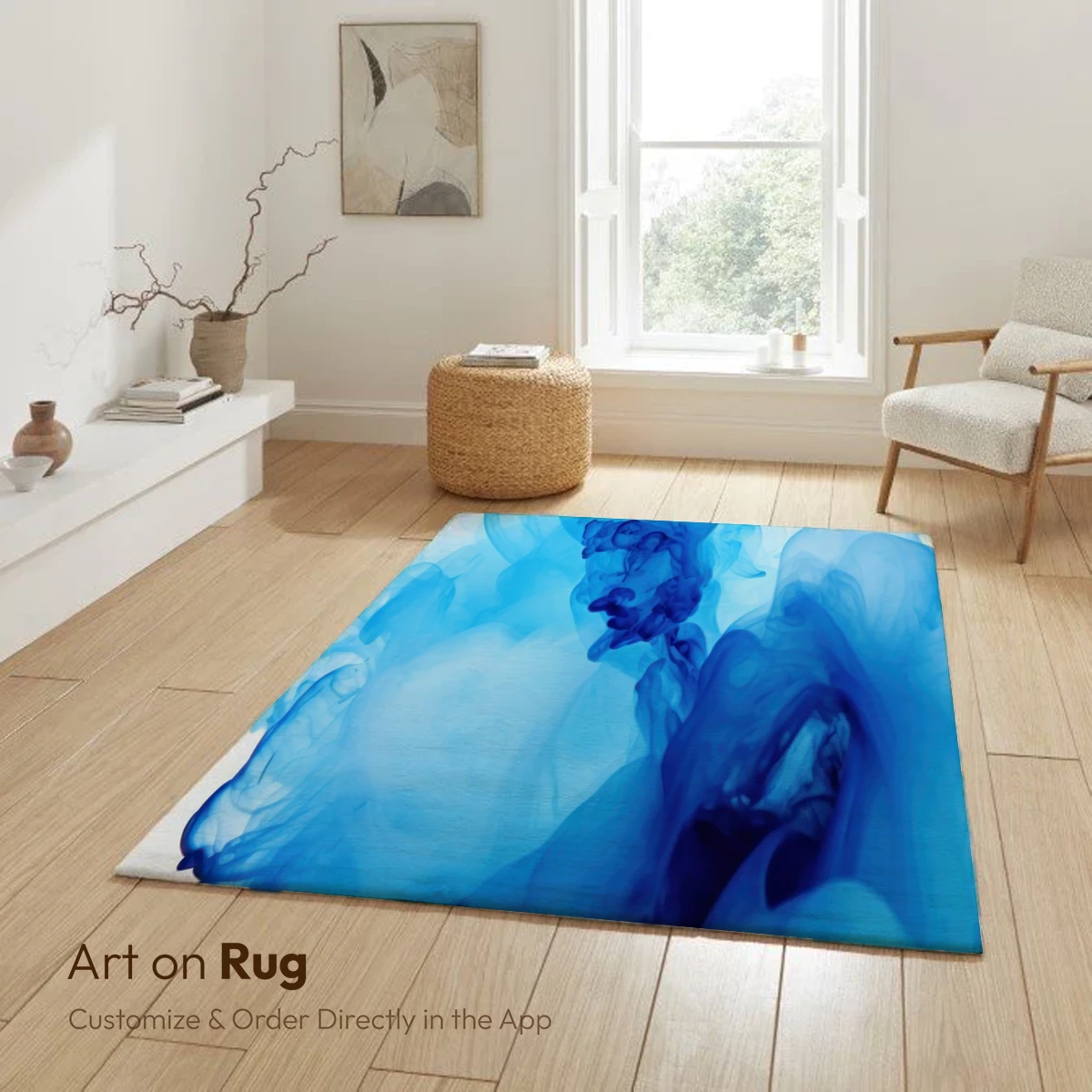 Blue Ink Elegance: Fluid Artistry in Motion - Image 6