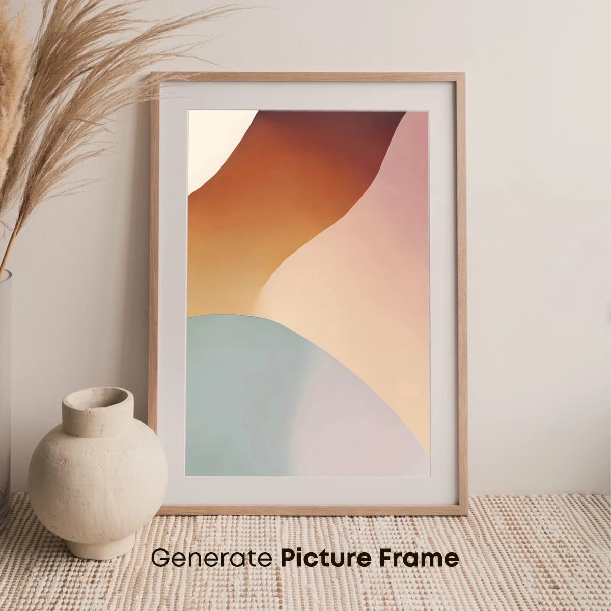 Abstract Fusion: Pastel Waves in Harmony - Image 7