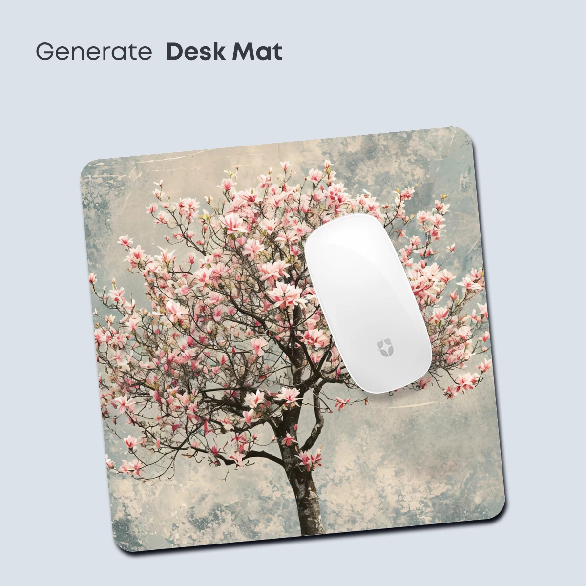 Blooming Solitude: Pink Magnolia Against Textured Gray - Image 4