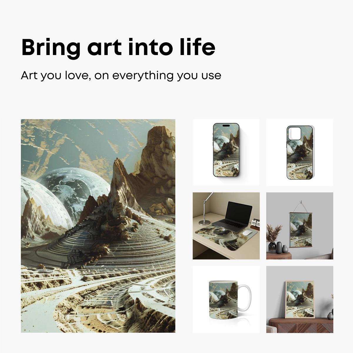 Alien Oasis: Futuristic Desert Landscape - Image 2