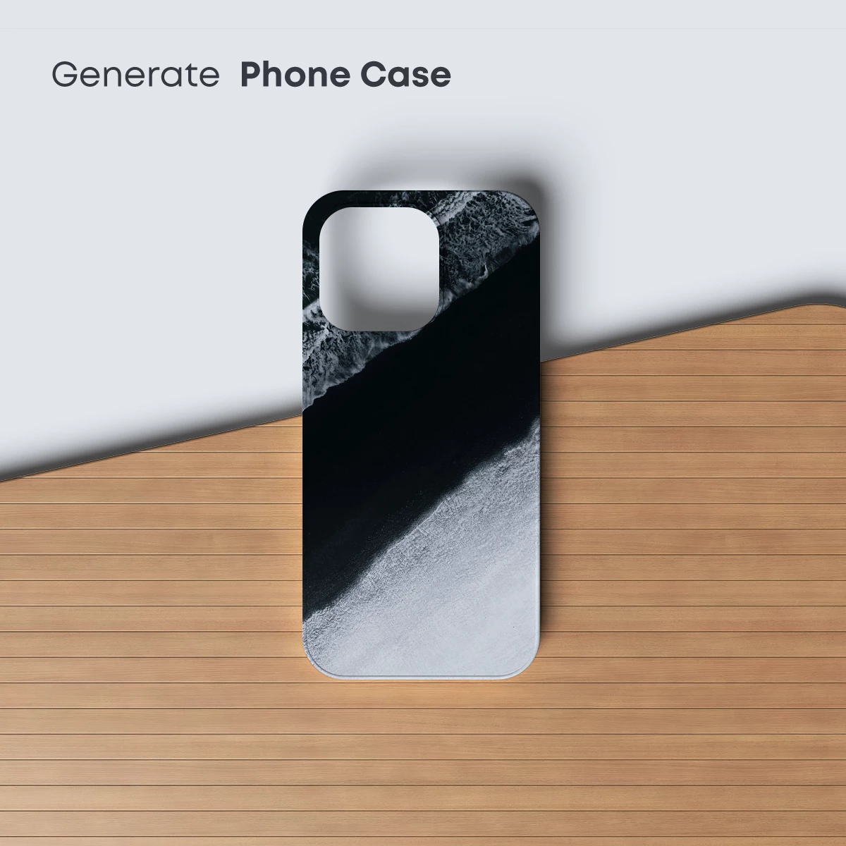 Eternal Black Sands: Monochrome Ocean Waves - Image 3