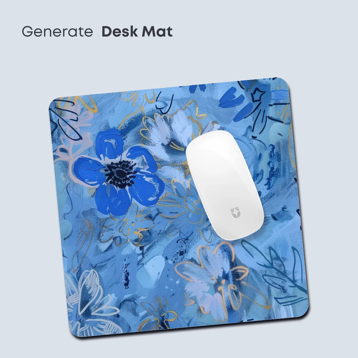 Blue Floral Symphony: Abstract Garden Bloom - Image 4