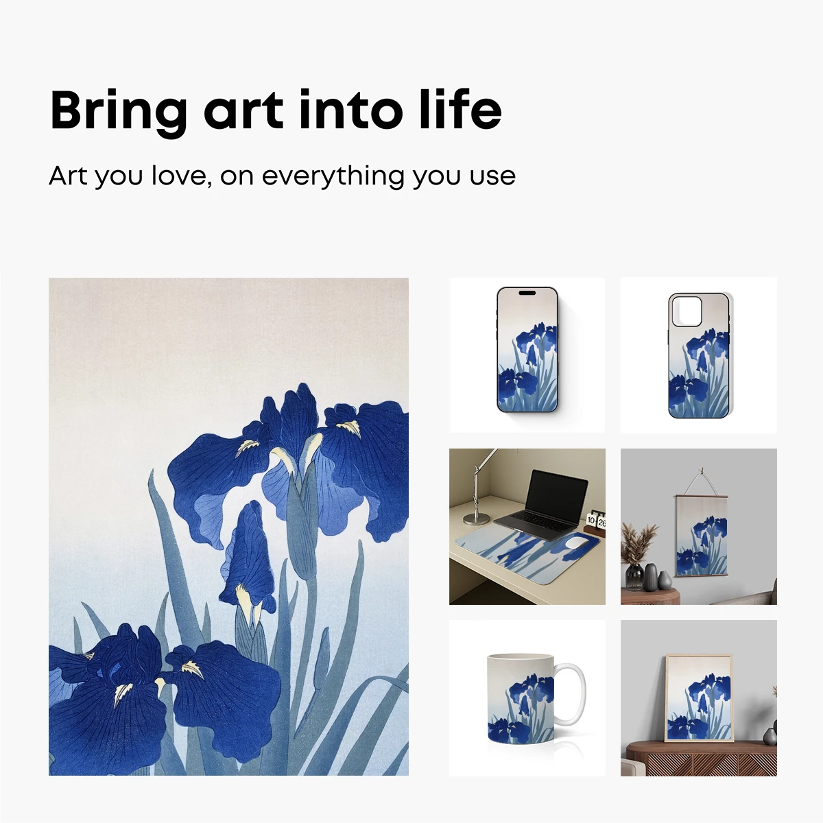 Blue Iris Elegance: A Watercolor Symphony - Image 2