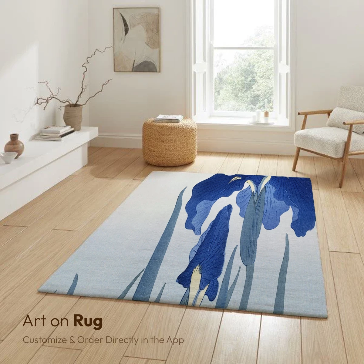 Blue Iris Elegance: A Watercolor Symphony - Image 6