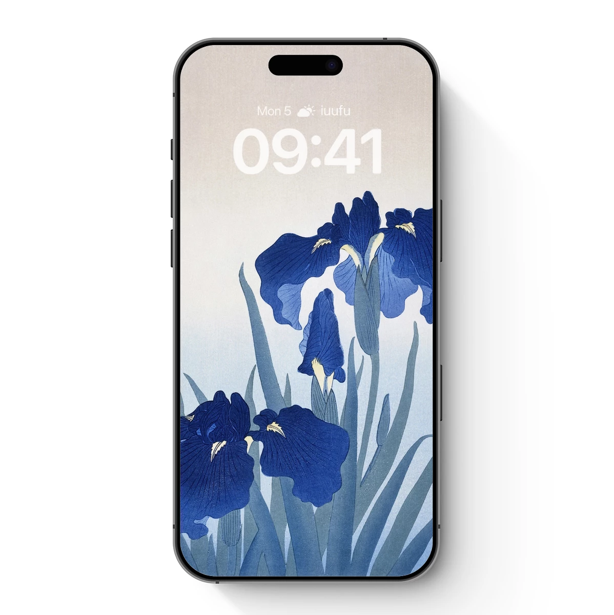 Blue Iris Elegance: A Watercolor Symphony