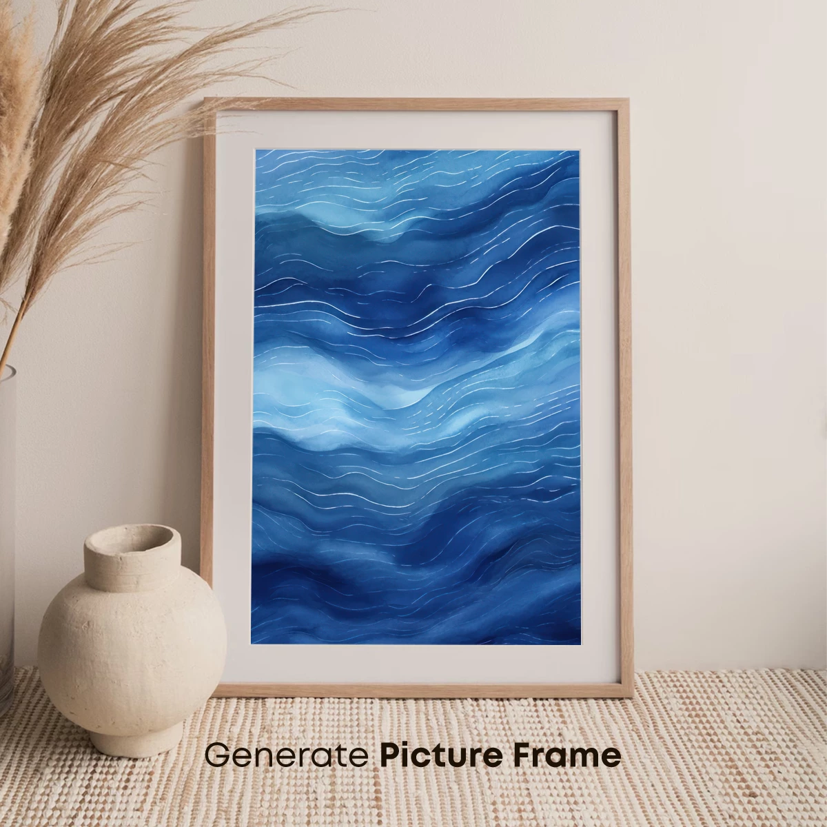 Oceanic Ripples: Abstract Blue Waves - Image 7