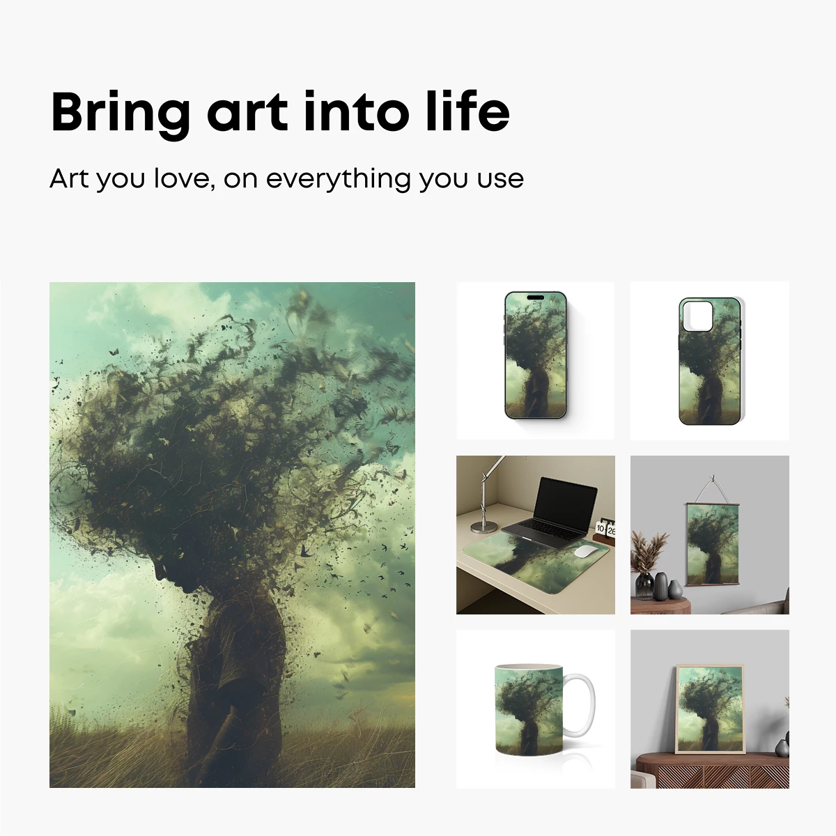 Dispersing Identity: Man Becomes a Whirlwind of Birds - Image 2