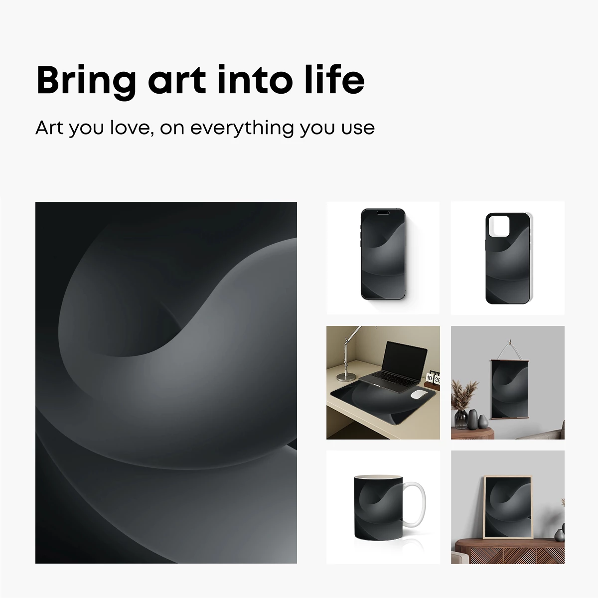 Ethereal Gray Spirals: A Dance of Light and Shadow - Image 2