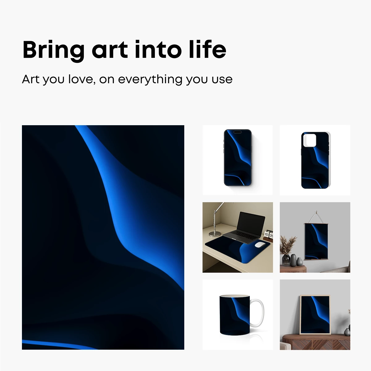 Ethereal Blue Waves: A Digital Odyssey - Image 2