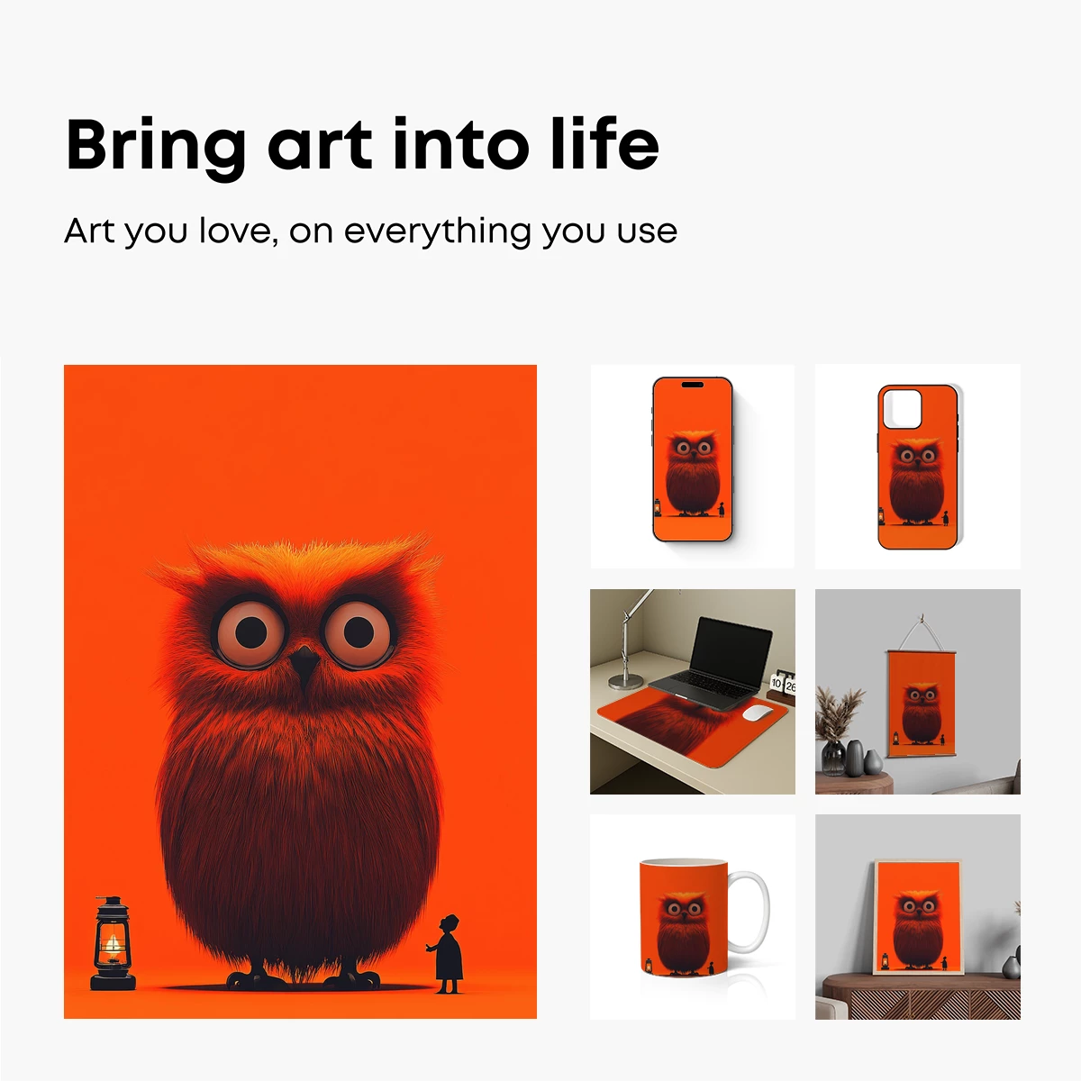 Giant Owl and Miniature World: Surreal Fantasy Art - Image 2