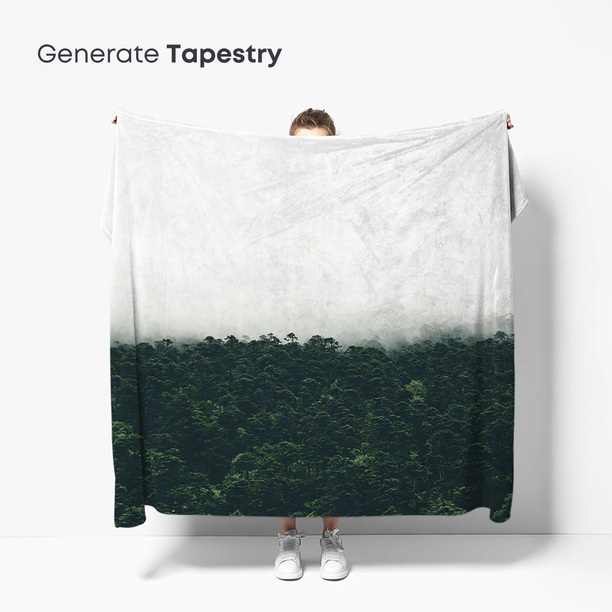 Misty Forest Canopy: A Serene Green Horizon - Image 5