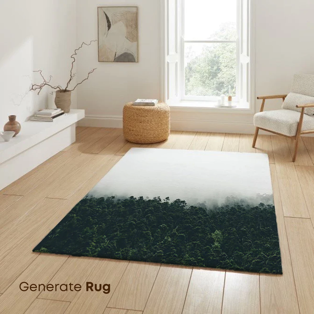 Misty Forest Canopy: A Serene Green Horizon - Image 6