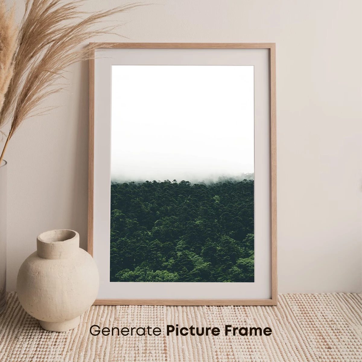 Misty Forest Canopy: A Serene Green Horizon - Image 7