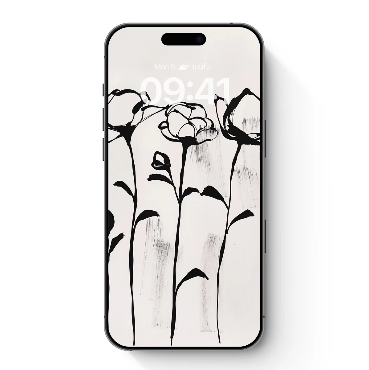 Monochrome Floral Elegance: Abstract Blooms Monochrome Floral Elegance: Abstract Blooms