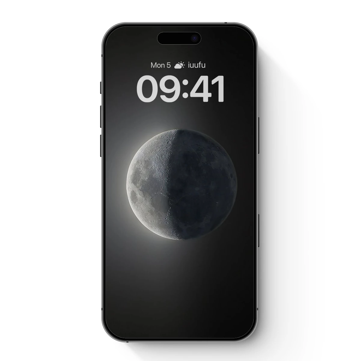 Lunar Eclipse Elegance: Half-Lit Moon Mystique