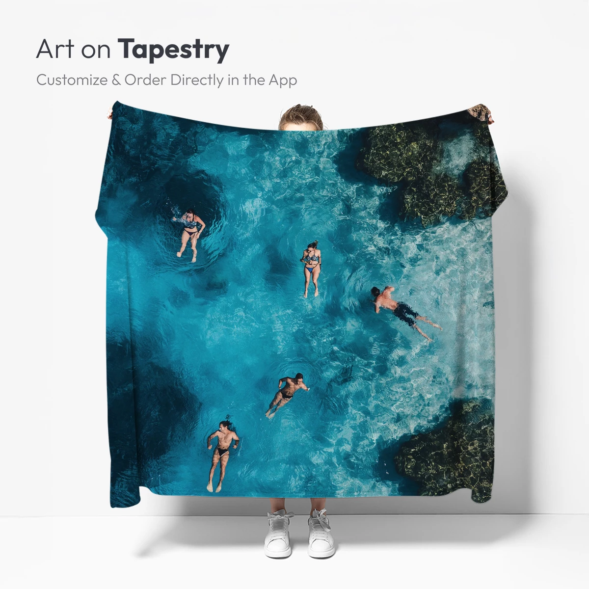 Aqua Serenity: Swimmers in Crystal Waters - Image 5