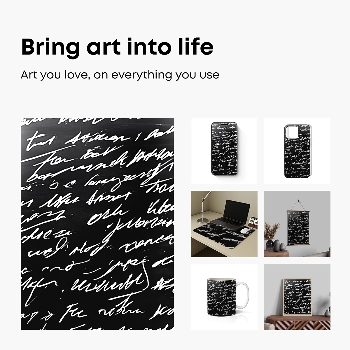 Elegant Cursive Whispers on Midnight Canvas - Image 2