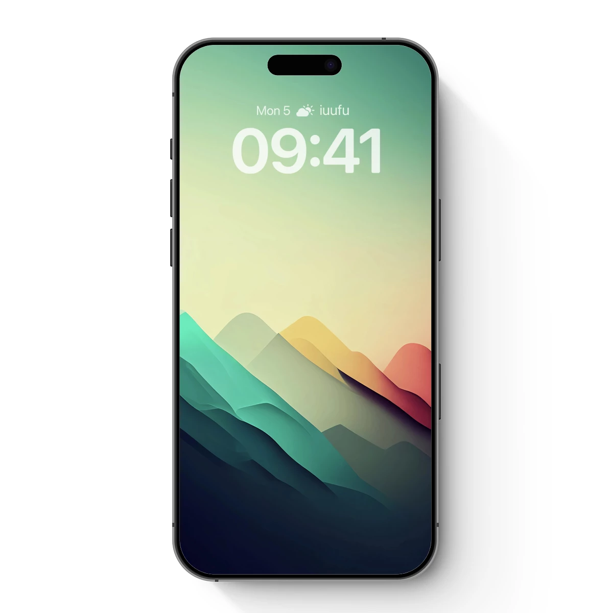 Layered Mountain Symphony in Pastel Hues