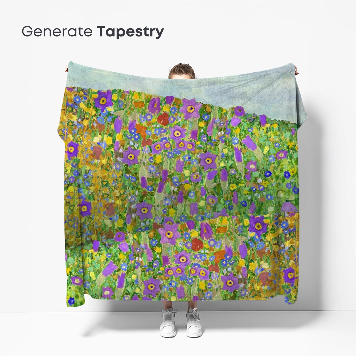 Garden of Purple Dreams: Klimt-Inspired Floral Symphony - Image 5