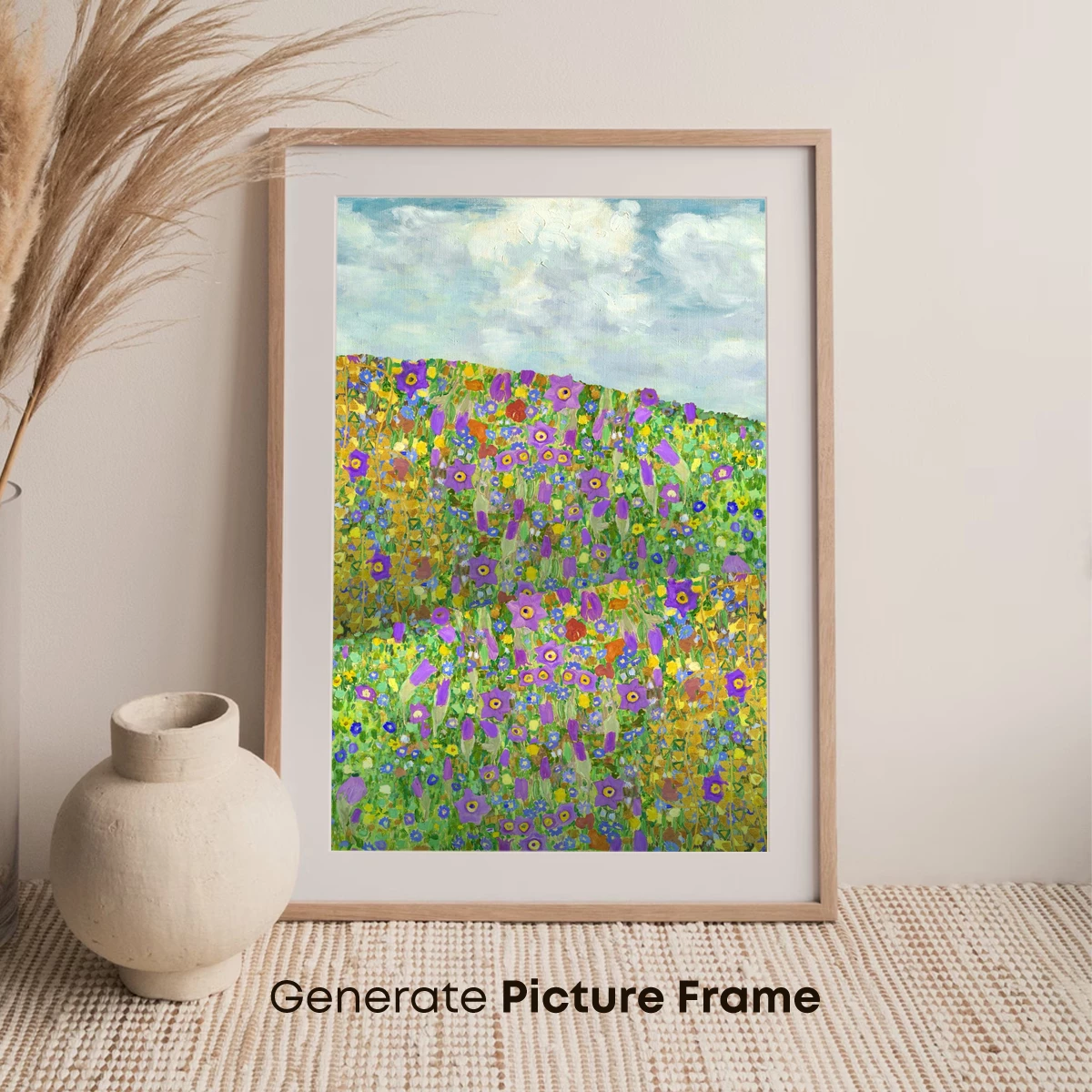 Garden of Purple Dreams: Klimt-Inspired Floral Symphony - Image 7